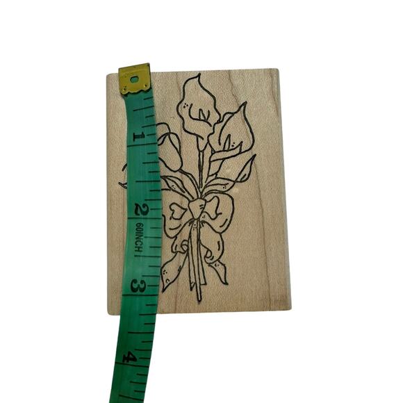 RUBBER ROMANCE Calla Lily Wood and Rubber Stamp Flower Bouquet - Picture 6 of 6